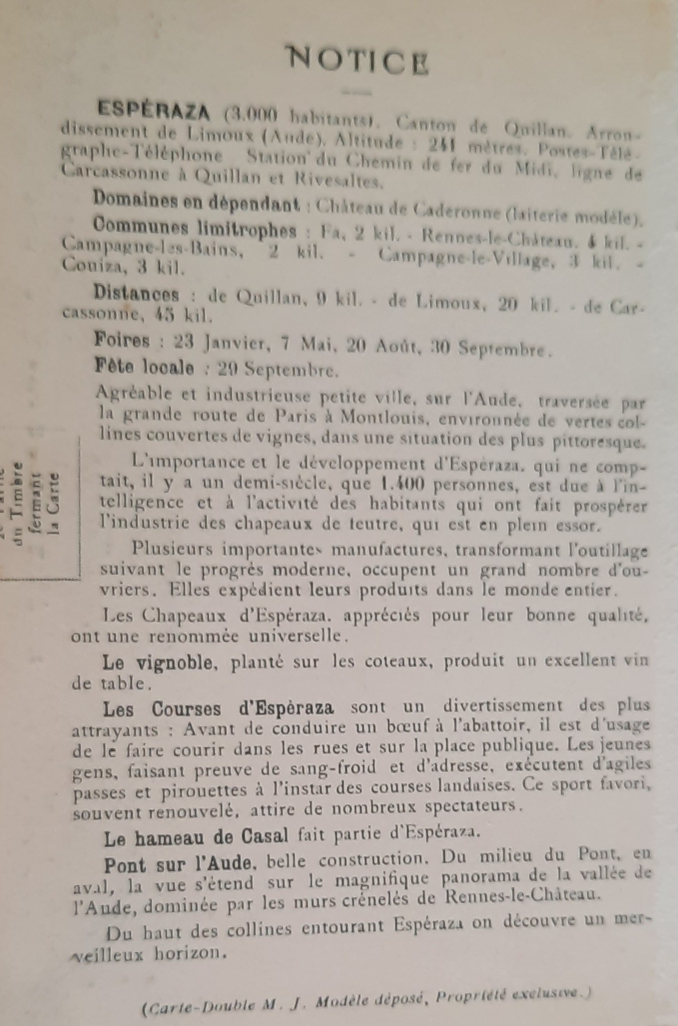 Course boeuf notice Esperaza